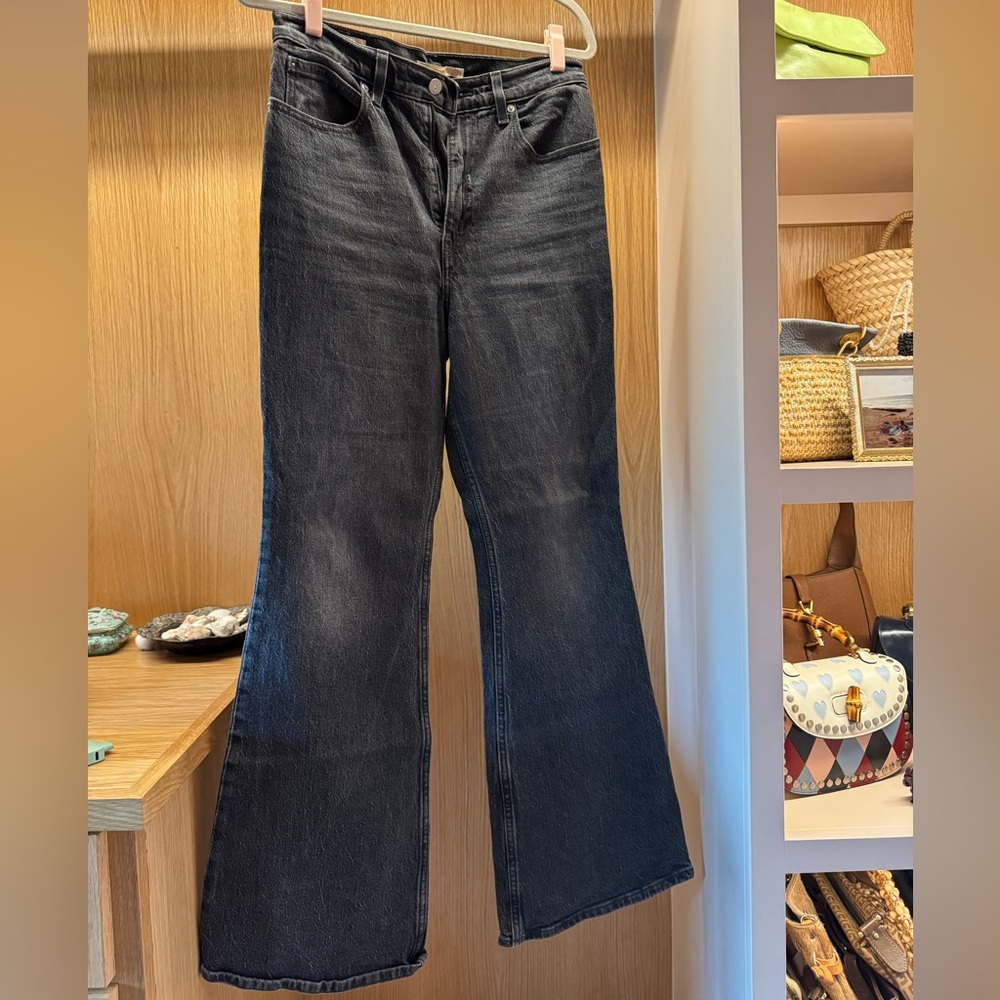 Levi's Charcoal Flare Jeans for Women